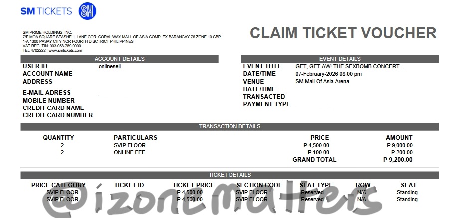 WTS / LFB | SEXBOMB ‘GET GET AW!’ RAWND 4

(2) SVIP Floor - 3200 php each
Rfs. We got seating tix

— Unclaimed can claim together / meet at moa on con day / can ship via lalamove for free na lang

Comment or Dm if interested