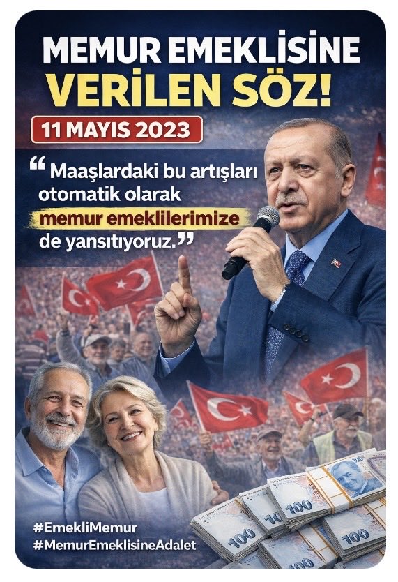 <a href="/samiltayyar27/">Şamil Tayyar</a> Bir Bilgi vereyim mi
2.5 M emekli #emeklimemur bunlar en okumuş devlette çalışmış devleti bilen devletin incigini boncugunu bilen kitle öyle kolay ikna edilemezler aşağıdaki söze inandılar.
33 aydır bekliyorlar.
Emekli memur kararını verdi.
Kararsız değiller geçti Bor' un pazarı