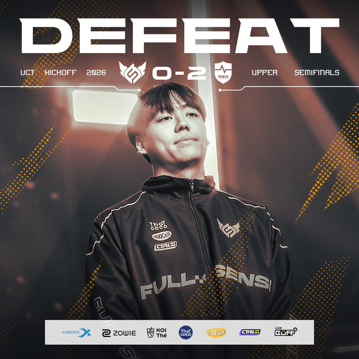 Result of VCT Pacific 2026 Kickoff
Not the result we wanted, but we’ll come back stronger in the Mid Bracket.🧡

FULL SENSE 0 - 2 Nongshim RedForce
SPLIT :  12-14
BIND : 2-13
.
#FULLSENSE #FSVALORANT #FSFLYHIGH #VCTPacific
#XIBERIA #ZOWIE #KOITheThailand #ไทยโคโค่ #moochiepetfood