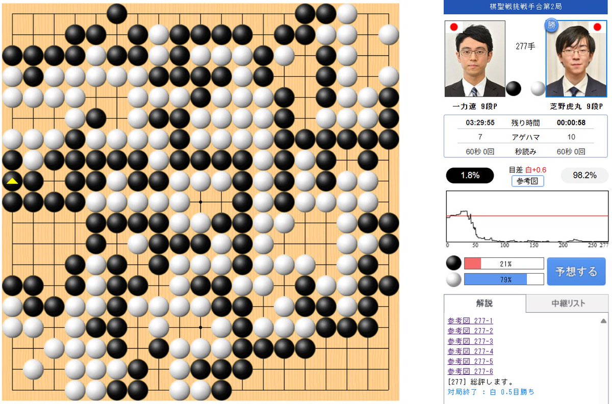 幽玄の間（【日本棋院公式】囲碁ネット対局） tweet media