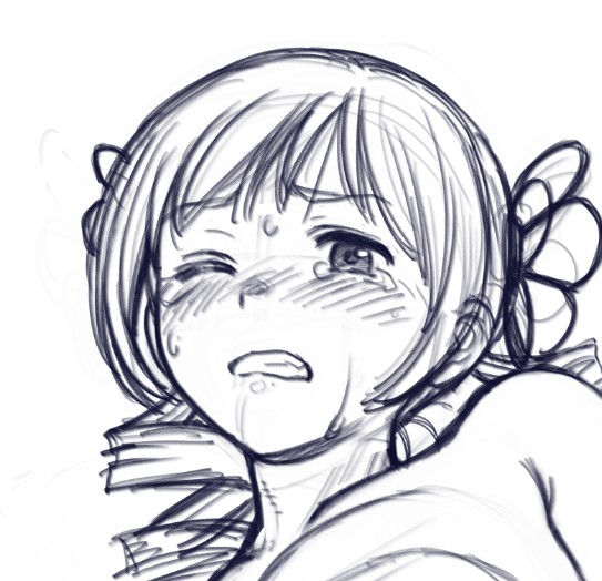 Skebリクエスト進捗。ラフがまだ終わってない…。俺の趣味にないシチュだと描いてるモノがエロいのかどうか判らん。 