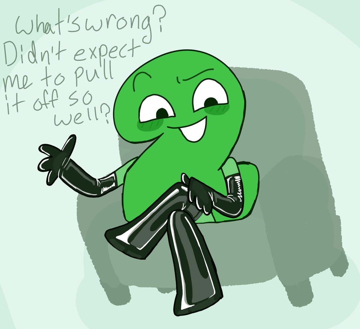 Huh ? huuuh ? 
It fits them too well . Showing off . (1/2)