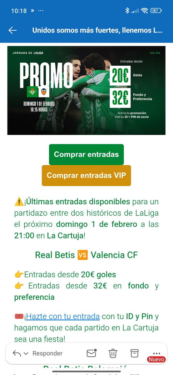 abecar1's tweet photo. @RealBetisOAB tras recibir email de promoción para el Betis-valencia meto mi id y pin y da error. Hay algún error en la taquilla online? https://t.co/qzTGWid8UE