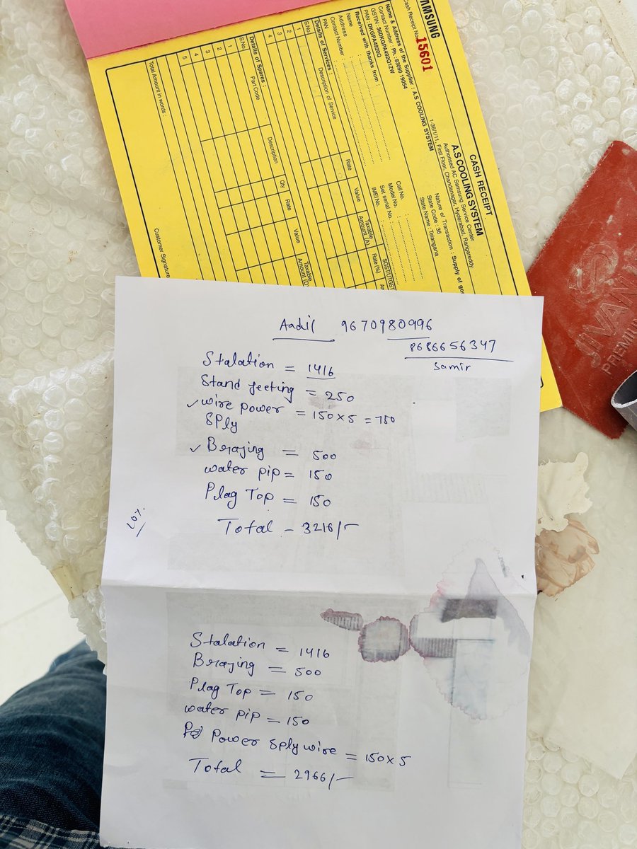 Sumer89's tweet photo. @SamsungIndia Never expected this from Samsung: Over 10% of the cost is installation, but the mechanic and team have no clue what’s covered. They’re laser-focused on piling on extra charges, though. Does Samsung management even know? #SamsungAC @SamsungIndia https://t.co/LhL5sdy6vQ