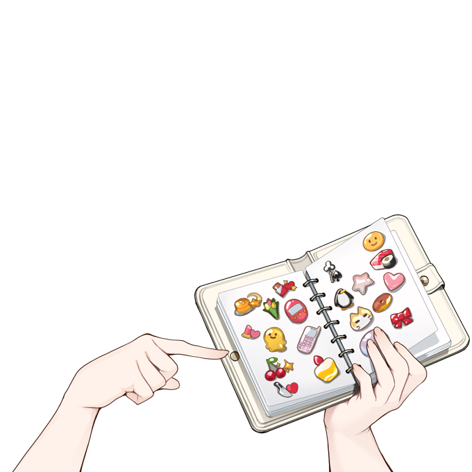 流行っているシール交換の素材をどうぞ
無地もどうぞ 