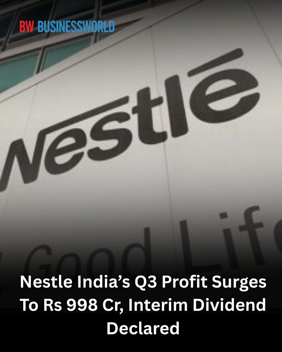 BWBusinessworld's tweet image. The total income has surged to Rs 5,678 crore in the recently concluded quarter as compared to Rs 4,784 crore in Q3FY25.

Read more: businessworld.in/article/nestle…

@anuragbatrayo | @NFWarsia | Tanvie Ahuja

#NestleIndia #QuarterResults #NetProfit #Dividend