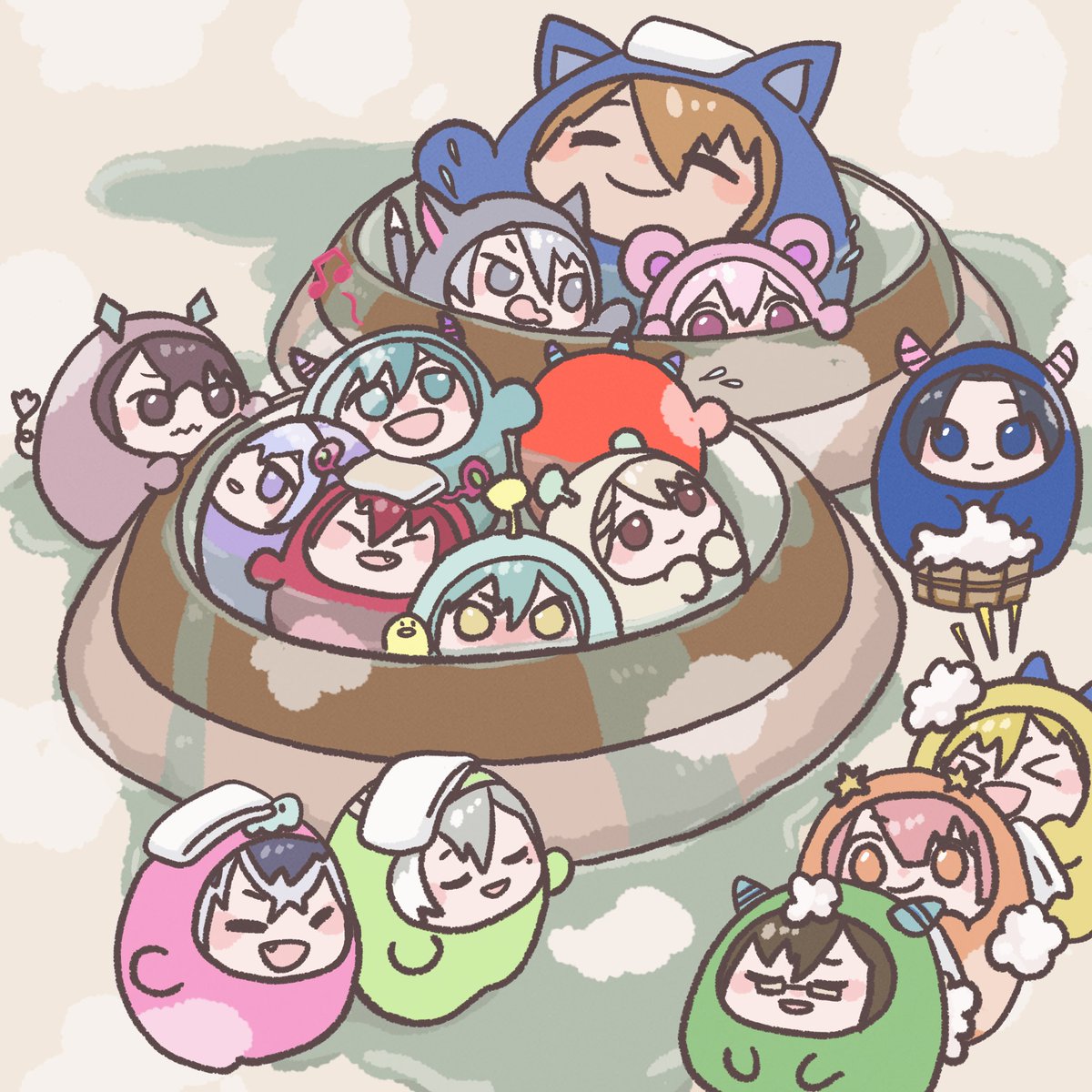 minamiamu's tweet image. 千と千尋に出てくるお風呂にモンをいれたら絶対可愛い。
#タイムラインをモンで埋めよう