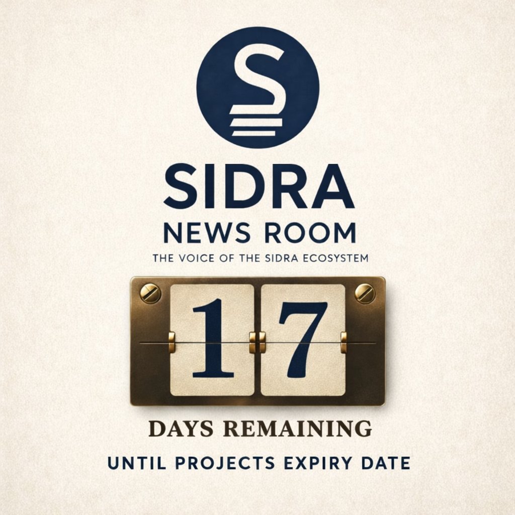 NEW UPDATE: SIDRA NEWS ROOM PROJECT EXPIRY: COUNTDOWN IN PROGRESS

PROJECT LINK 
sidrastart.com/project/d166e3…

<a href="/sidrachain/">SidraChain</a>
<a href="/maljefairi/">محمد الجفيري</a> 
<a href="/KenTom49411192/">KenTom</a>