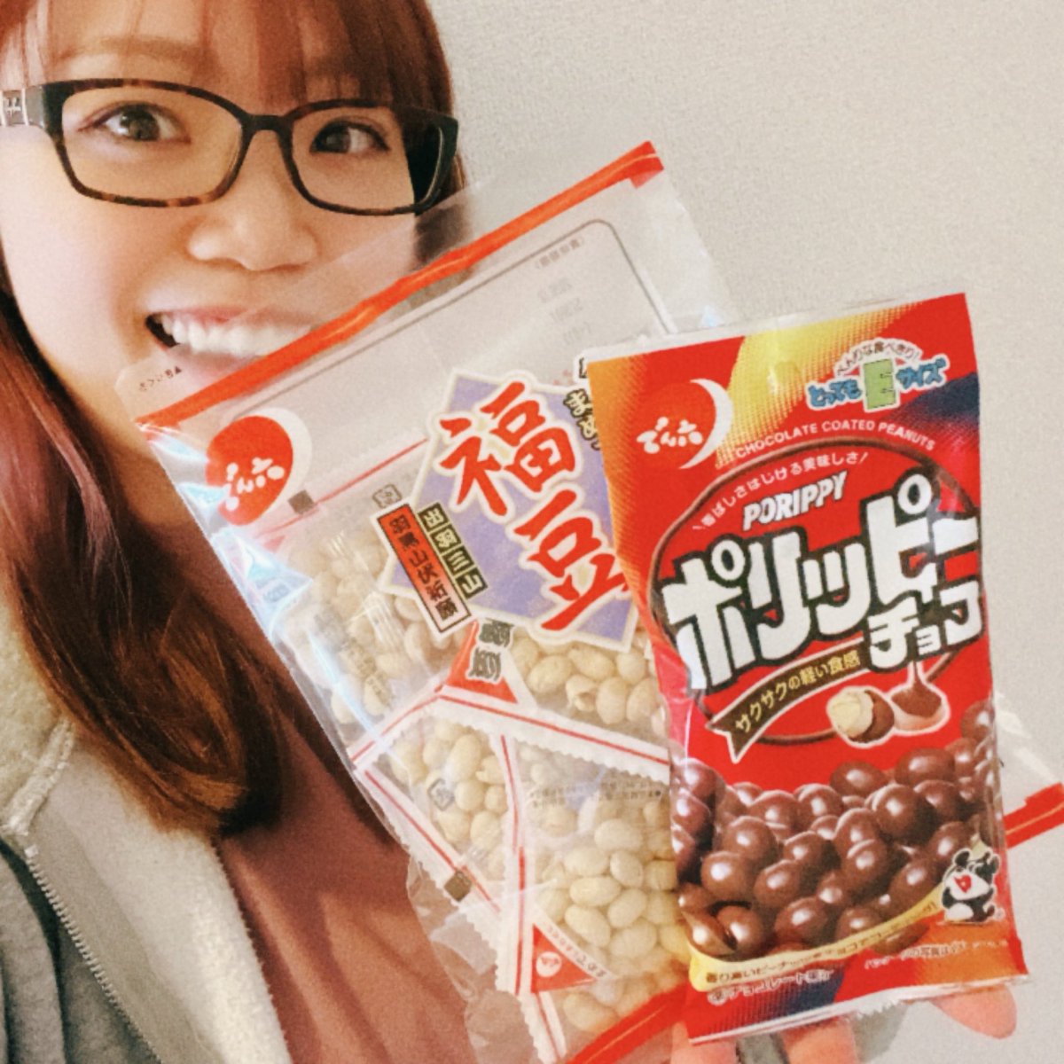 ポリッピーのCMをさせていただいている 「でん六」さんから 豆菓子を