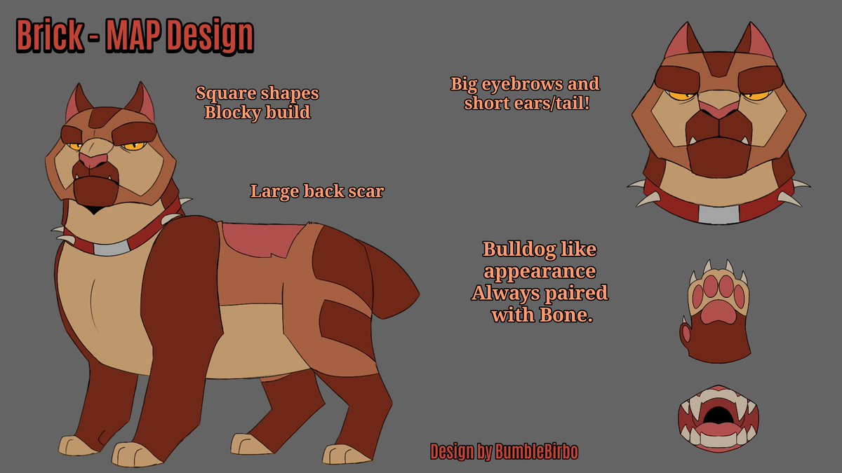 bumblebird1's tweet image. Bone and Brick Design! 
Two of Scourge's loyal cats. 

Wanted them to look menacing and dog like. :&amp;gt; 

#bone #brick #warriorcats #wc #bloodclan