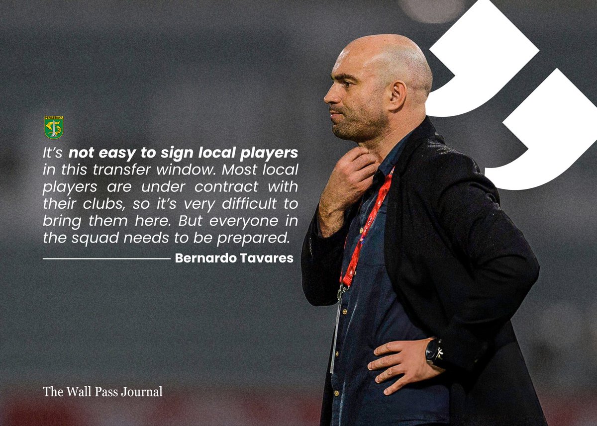 🚨Through his interview with <a href="/emosijiwakucom/">EMOSI JIWAKU</a>, Bernardo Tavares shared the reasons behind the difficulty of bringing in new local players to Persebaya Surabaya during the current transfer window.