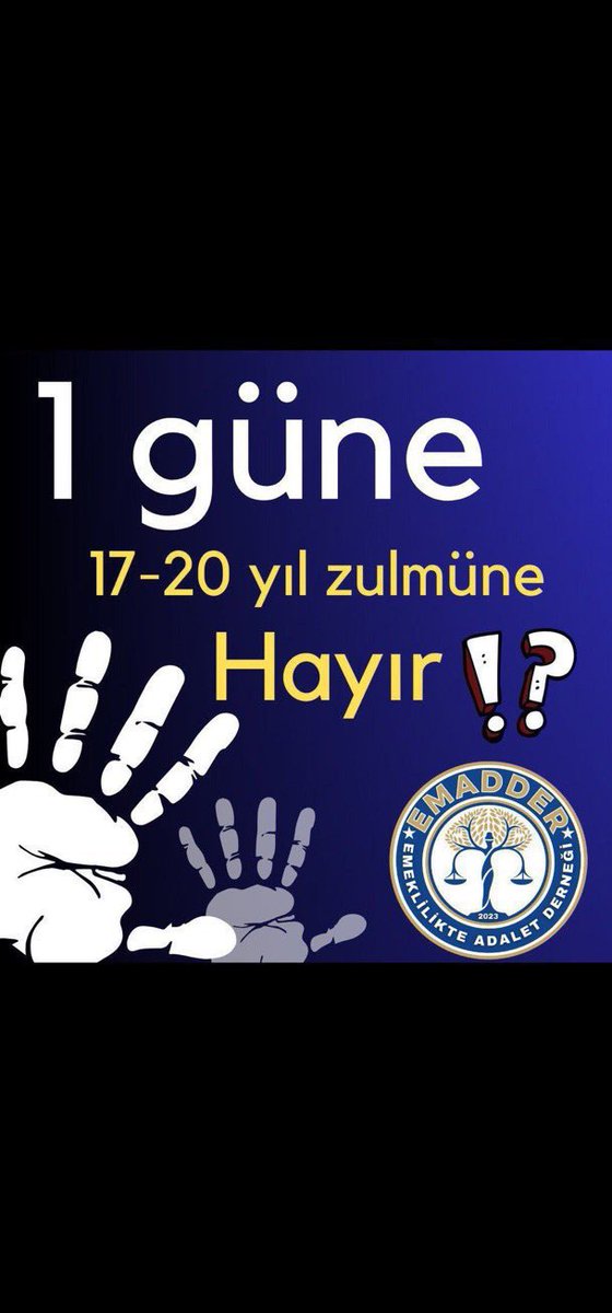 SelMa7012833594's tweet image. Bu haksızlık bu zulüm bitmeli artık 
1 güne 17/20 yıl haksızlığı kabul edilemez.

@EmadDernegi
#EmadderKademeİstiyor