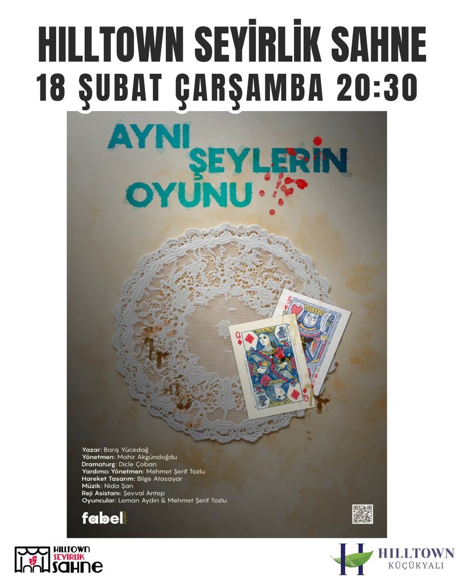 Hilltown Seyirlik Sahne
Hilltown AVM Küçükyalı
#tiyatro #etkinlik #sahne #kültürsanat #SonDakika #hilltownseyirliksahne #hilltownavm #hilltownküçükyalı