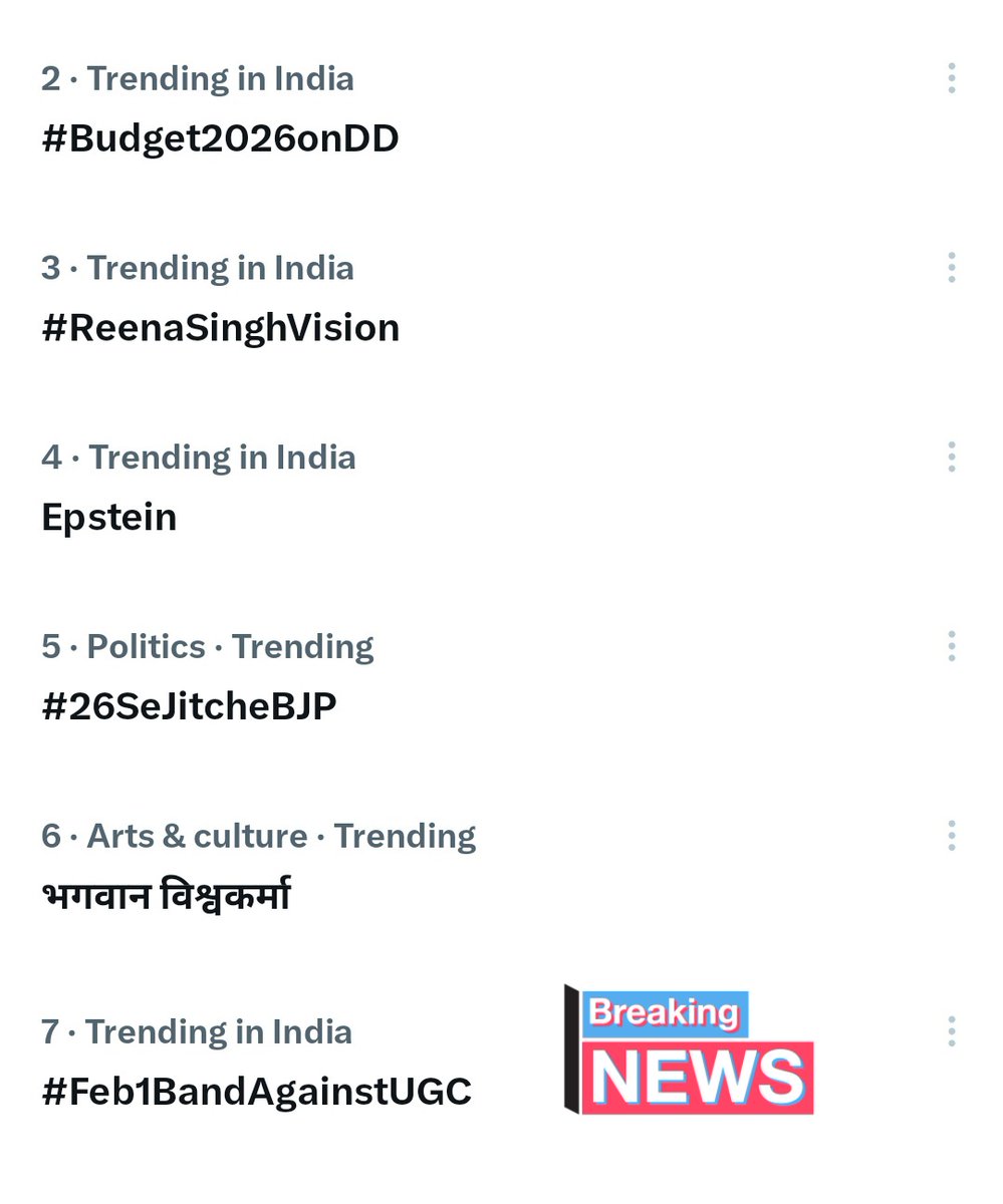 ews_army's tweet photo. Breaking News 
Once again we are trending at number -7 .
will go on top shortly ✊ 
Do fast and write below comment section..👇 
#Feb1BandAgainstUGC https://t.co/bzO9K1awRA