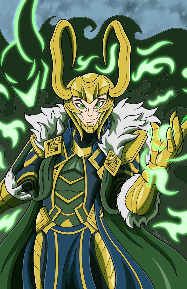 Finished an art piece of Marvel Rivals Loki.  #art #MarvelRivals #loki #Marvel #fanart
