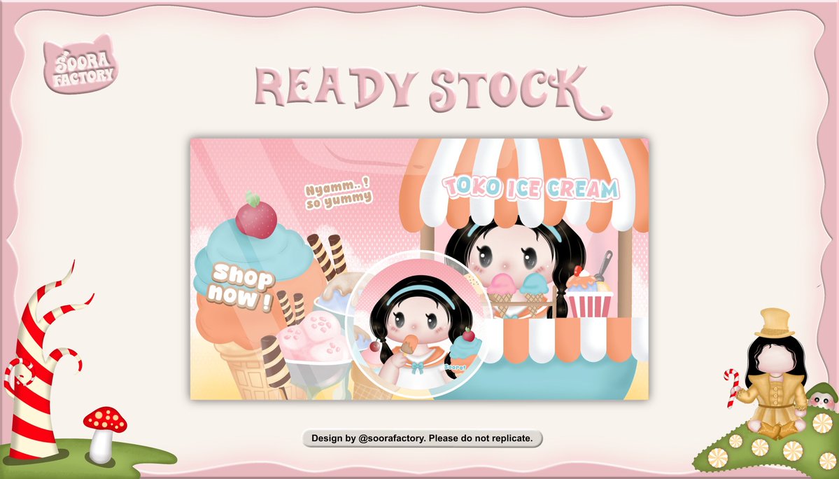 SooraFactory's tweet image. Help rt / repost ? Tysm 𓂃ෆ #zonauang

Hello! Available 12 wabis chibi ready stock yang berasal dari katalog toko ice cream . Bisa free retext dan resize ke layout (+5k). Untuk info lebih lanjut bisa cek alt 🤗