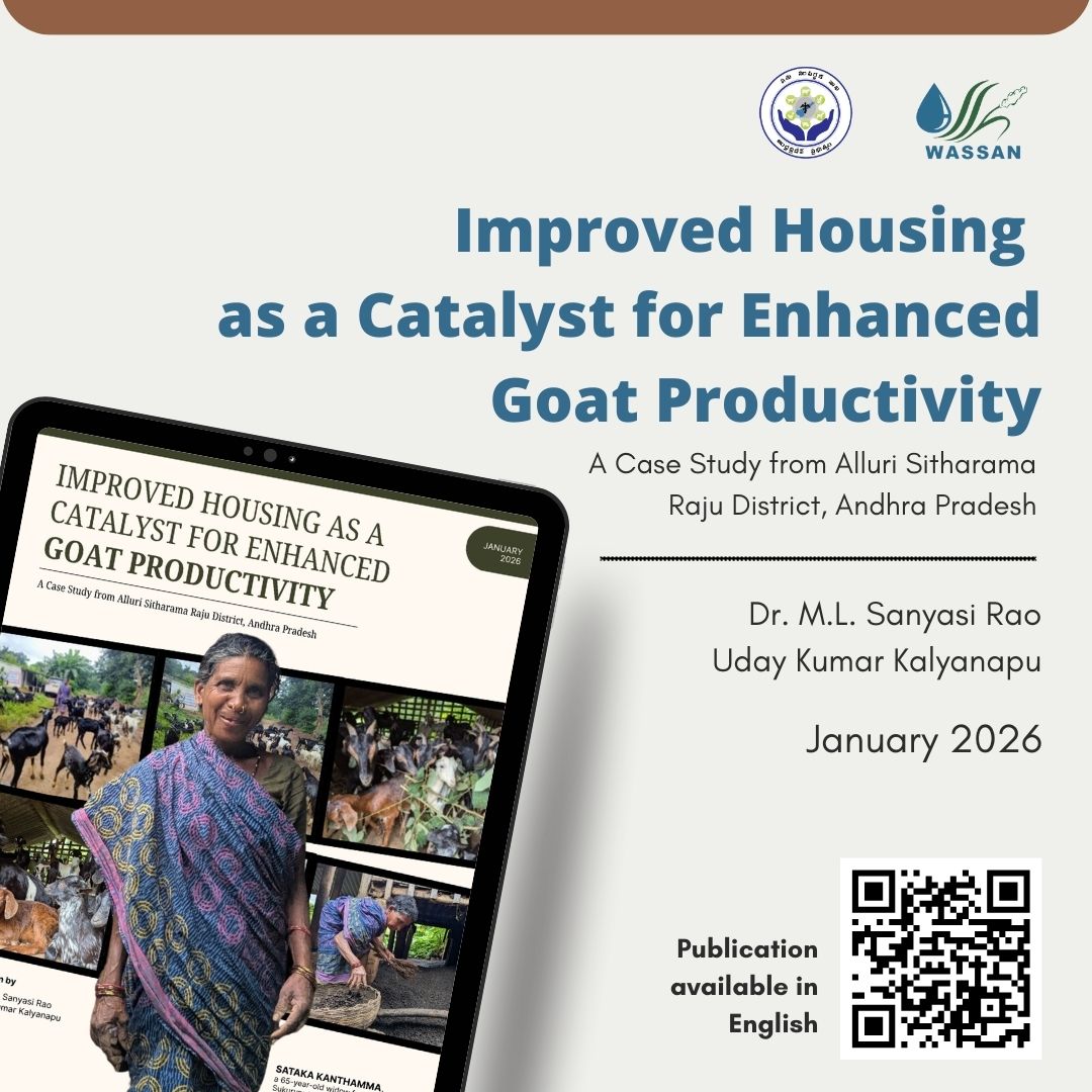 WASSANIndia's tweet photo. Here’s a short Twitter/X version (within limit):

New case study by Dr. M. L. Sanyasi Rao &amp; Mr. Uday Kumar Kalyanapu shows how improved goat housing boosted productivity and tribal livelihoods in ASR District, AP.

Read more: https://t.co/3krPtidYZV https://t.co/bjfw3P7dsG