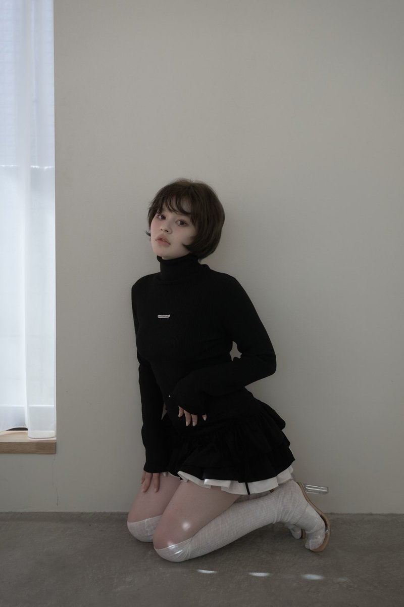 Mel gather skirt color brown/black size s/m ¥9,900-tax in ご好評