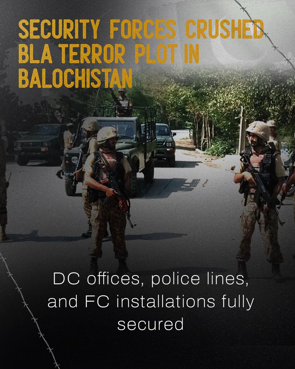 ریاست دشمن عناصر کو واضح پیغام دے دیا گیا ہے کہ پاکستان کے امن، سلامتی اور خودمختاری کے خلاف کسی بھی سازش کو کامیاب نہیں ہونے دیا جائے گا۔ بلوچستان میں امن و استحکام کے قیام کے لیے سیکیورٹی فورسز کا عزم غیر متزلزل ہے اور عوام کے تحفظ کے لیے ہر ممکن اقدام جاری رکھا جائے گا۔
ڈپٹی