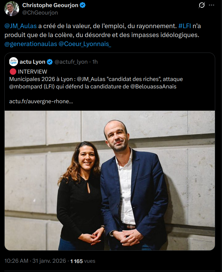 Candidat pour <a href="/JM_Aulas/">Jean-Michel AULAS</a> mais pas foutu d'écrire son propre tweet.
