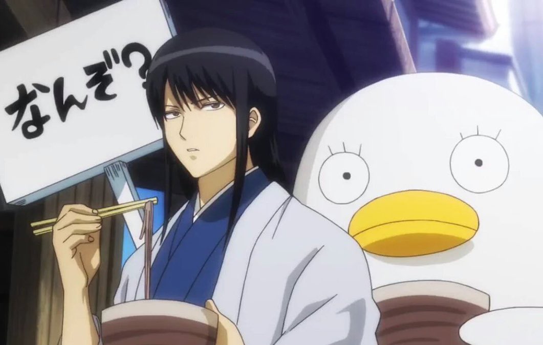 hijikatakisaki's tweet photo. 桂さんとエリーちゃん銀魂でも銀八先生でもずっとそば食べてたの好き https://t.co/OMReUYpJzq