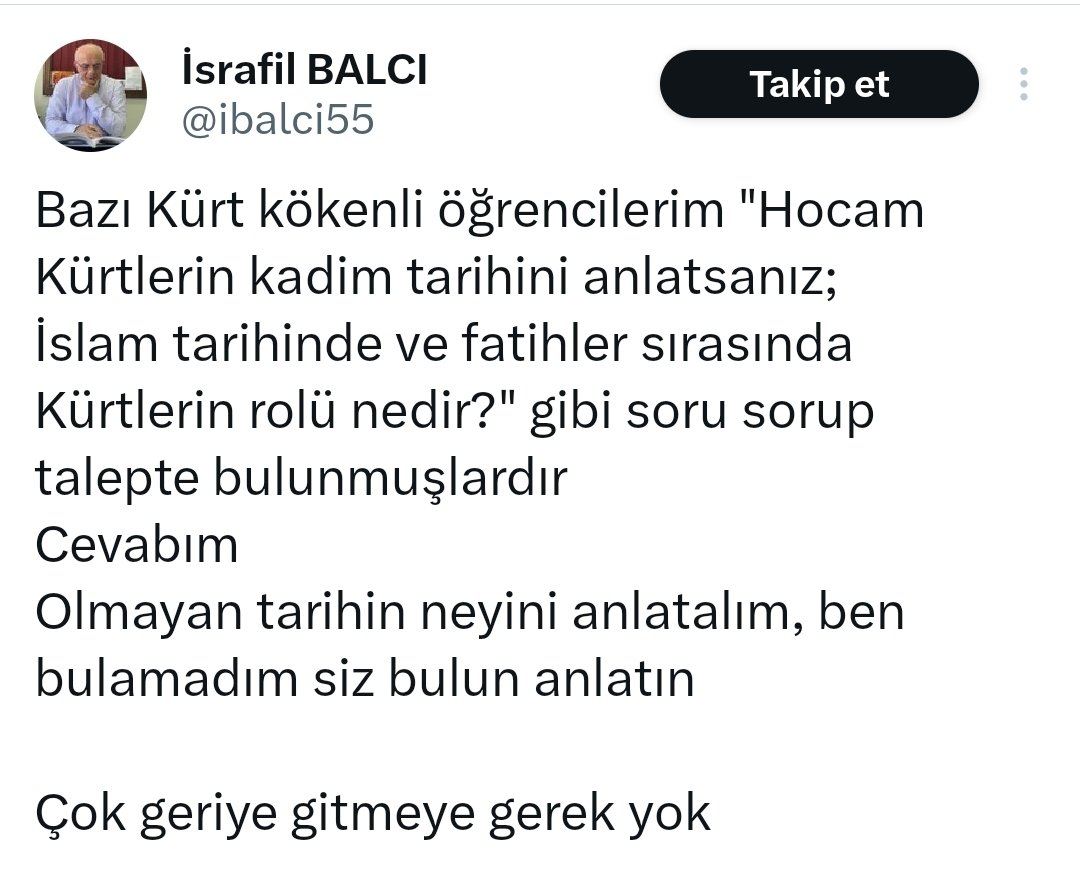 İnsan bilmediğinin yani zırcahili olduğunun düşmanıdır. Kendisi ben bilmiyorum demeyi hiçbir zaman öğrenemedi. Çünkü aldığı eğitim egoizm bencillik!

Ülkede İsrafil Balcı gibileri söz sahibi oldukça milim ilerleme olmaz. Her duruşu ülkeyi bölmek, ümmetin şiarlarina dil uzatmak.
