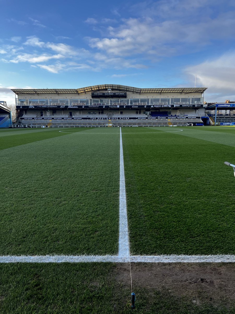 All set at The Mem <a href="/Official_BRFC/">Bristol Rovers</a> <a href="/NewportCounty/">Newport County</a> ⚽️ good weeks prep after last Sunday’s fixture 🌱 very thin in places. Onto a busy February