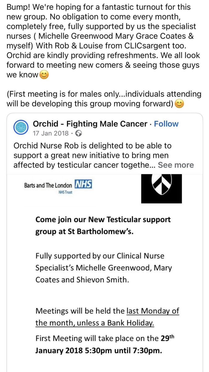 Testicular Cancer Support Group tweet media