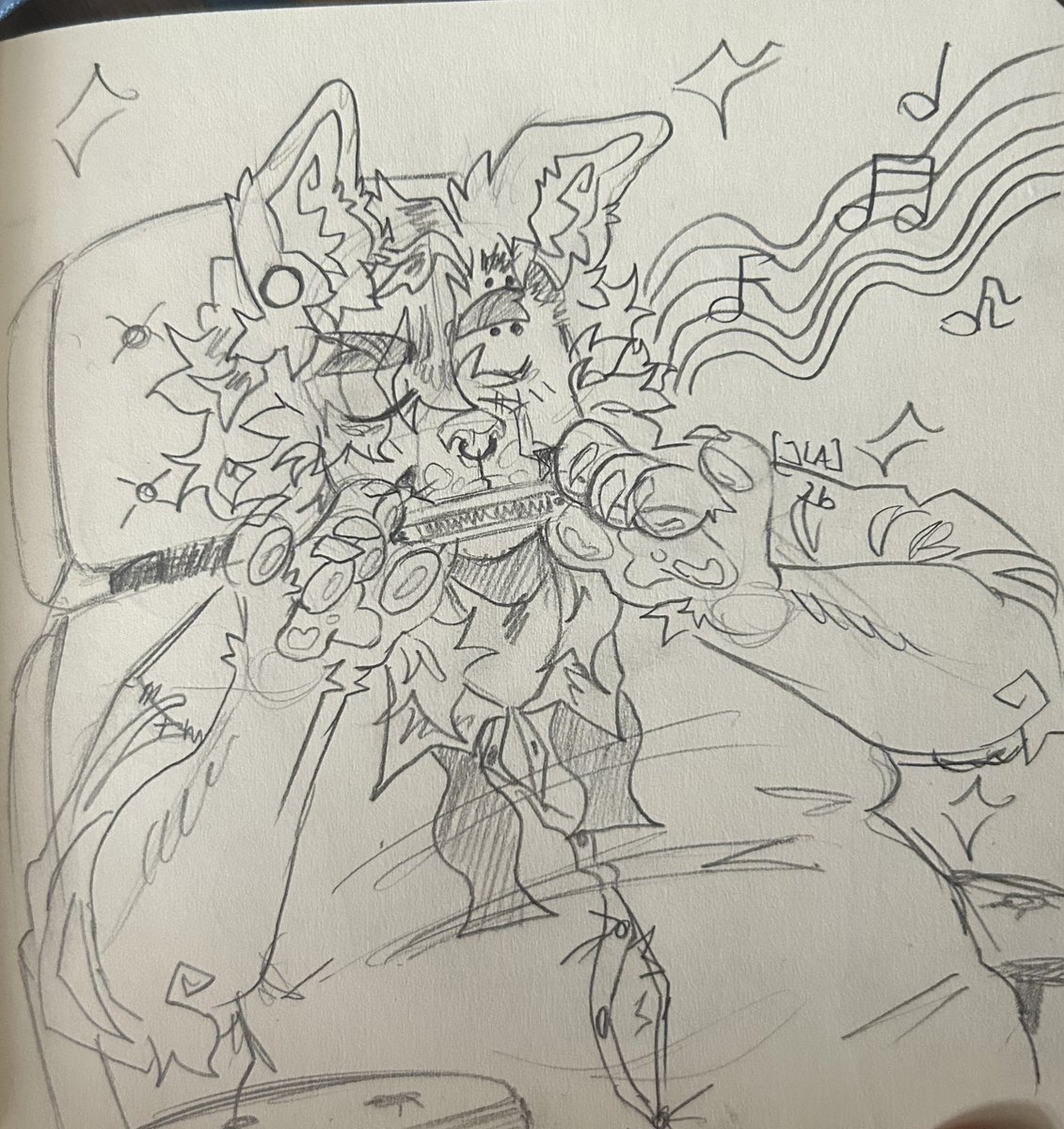 Eugene Hurricane and his little harmonica 🎼

#furry #art