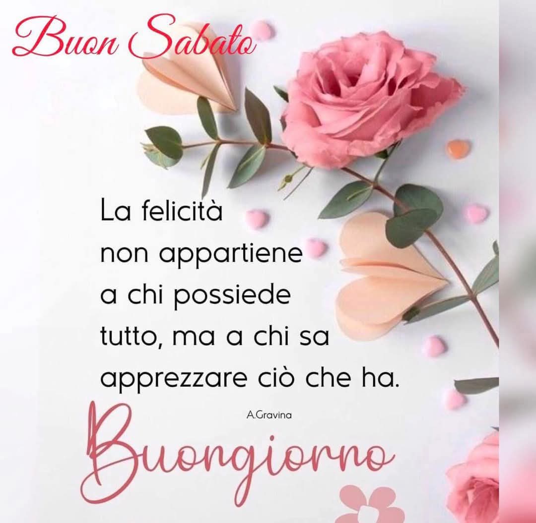 Buongiorno e buon sabato