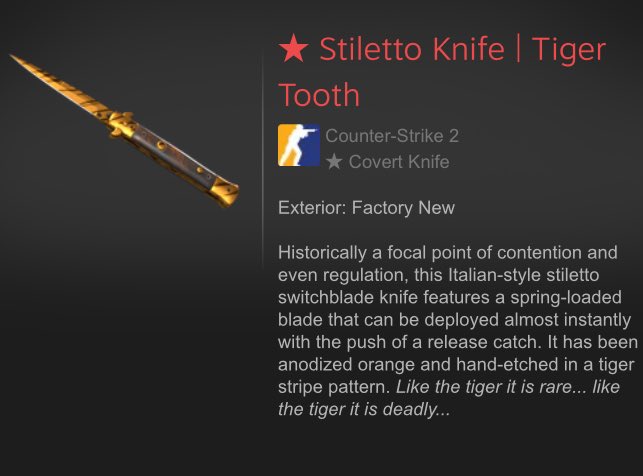 saigey_babey's tweet image. FN STILETTO KNIFE | TIGER TOOTH GIVEAWAY 

rules 
- follow @saigey_babey 
- tag 2 friends 
- retweet &amp;amp; like this post

Winner drawn Feb 21st 2026. 💛 good luck