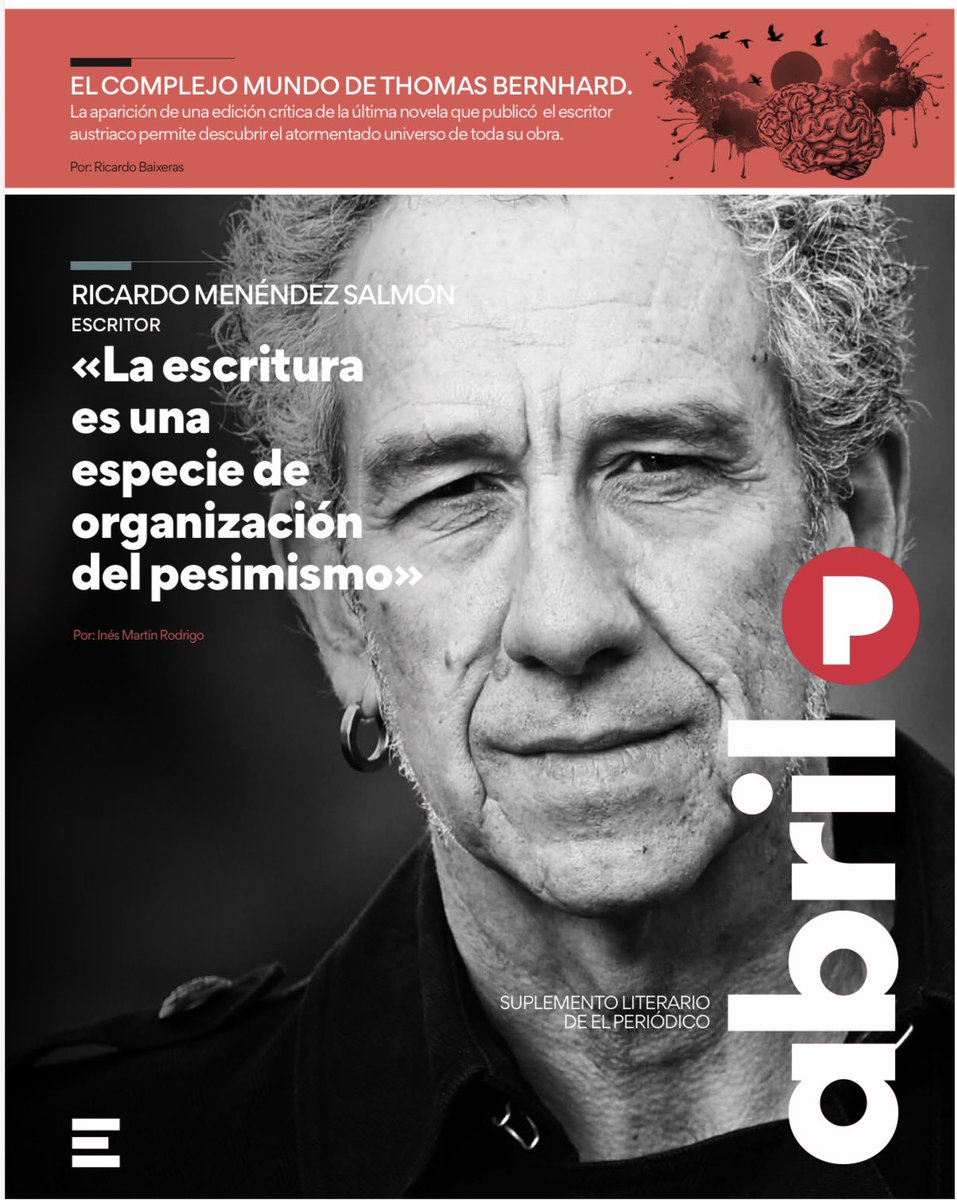 📚#Abril, último de enero. Entrevista de <a href="/imartinrodrigo/">Inés Martín Rodrigo</a> a Ricardo Menéndez Salmón. El arquitecto del caos Thomas Bernhard por <a href="/RicardoBaixeras/">Ricardo Baixeras</a>. Las tribunas de <a href="/xoantallon/">Juan Tallón</a>, <a href="/Lorenagdiaz/">Lorena G. Díaz</a>, <a href="/Pere19571/">PERE SUREDA</a> y <a href="/laurabarrachina/">Laura Barrachina</a>. <a href="/elenaheviam/">Elena Hevia</a> escribe el perfil de Jorge Ferrer <a href="/etdlv/">Jorge Ferrer</a>.📚