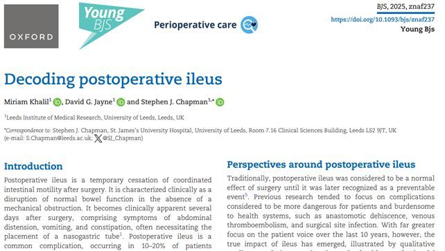 BJSAcademy's tweet image. 🏥 Decoding postoperative ileus
➡️ buff.ly/CDOIFBT 

🗨️Preventive strategies including minimally invasive surgery, enhanced recovery after surgery protocols and multimodal analgesia, importance of community-wide agreement on definitions. - @GormsenJohanne 

@bjsurgery…