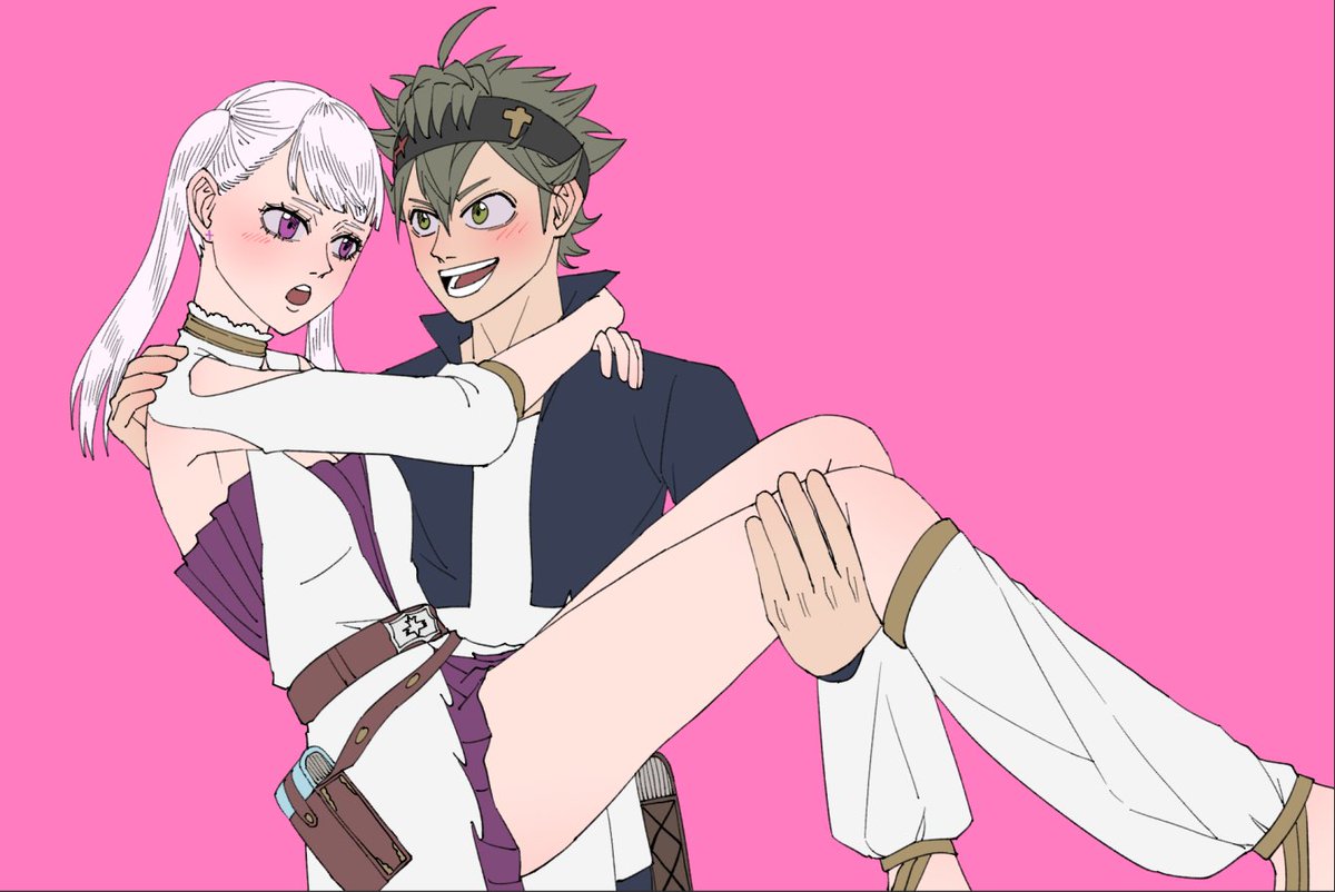 #BlackClover #astaxnoelle #astelle #アスノエ #blackclover 情人节手书封面填色~💚💜