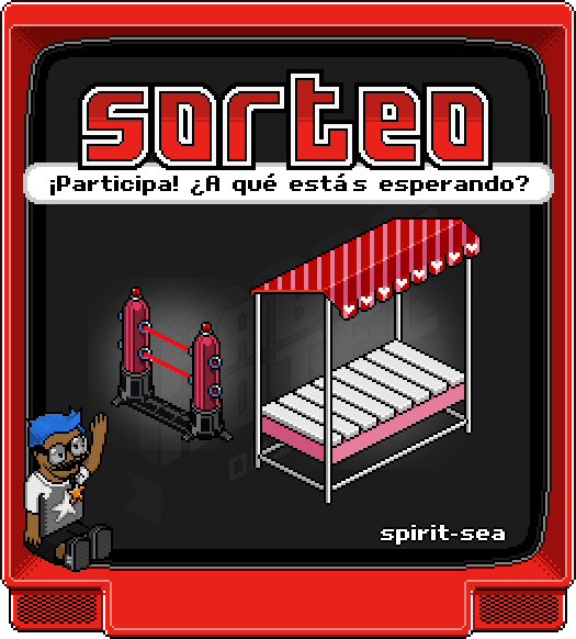 🚨¡SORTEO DE LA SEMANA!
💘 ¡San Valentín llega a #HabboHotelOrigins y parece que SuperLove ha vuelto! ¿Lo celebramos con un sorteo?

🎁¡Participa! Gana una Puerta Láser Rosa + Puesto de Mercado de San Valentín en Habbo Hotel: Origins.
⭐️¡Es muy fácil! Solo tienes que:
▪️Seguirme