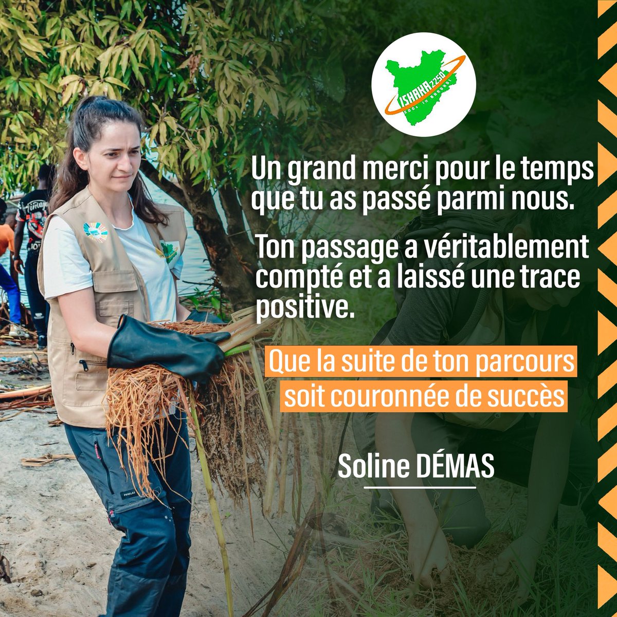 2250Ishaka's tweet photo. 🙏 Un grand merci à notre collègue du Service Civique pour cette belle année passée chez ISHAKA 2250 🌱

👌🏿Engagement, efficacité et esprit d’équipe au rendez-vous du début à la fin.
▶️ Bon vent pour la suite et plein de succès dans tes prochains projets ! 🚀

Thank you Soline! ✌️ 

@LaGuilde_Action @FVolontaires