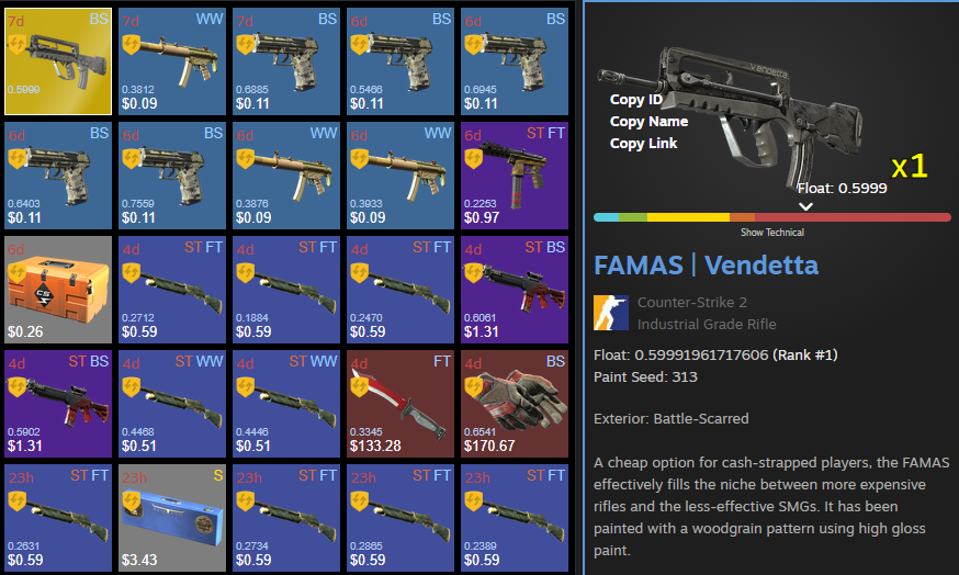 DeGenTazzz's tweet image. JUST GOT MY FIRST #1 FLOAT!!!

Should I give her away to you guys at 500 followers???

#CS2 #foryou #1float #cs2skins