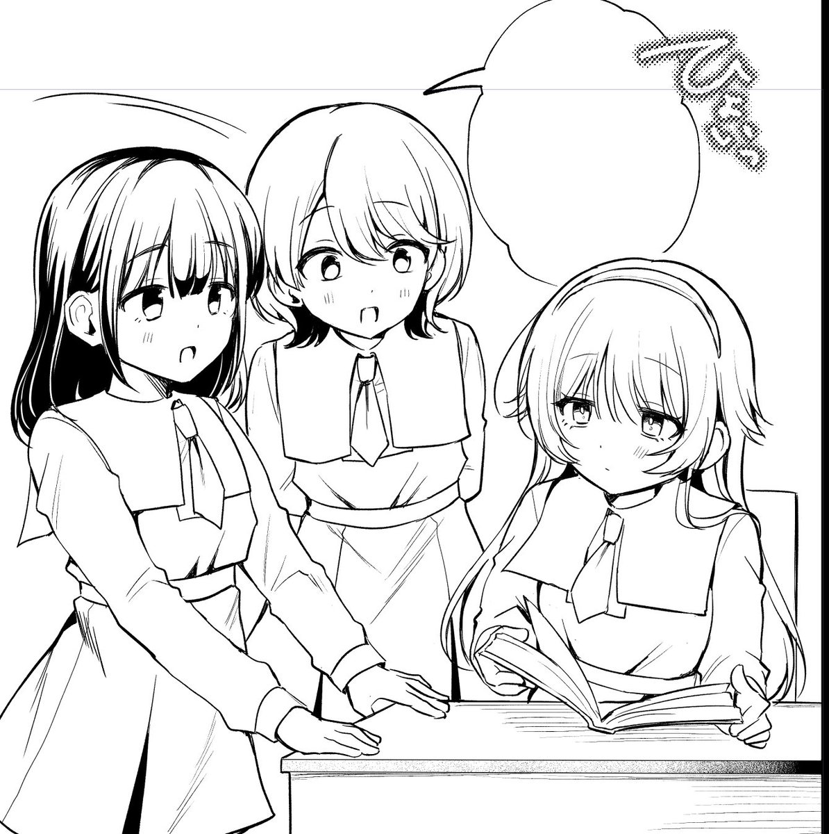 モブの子描くの楽しい 