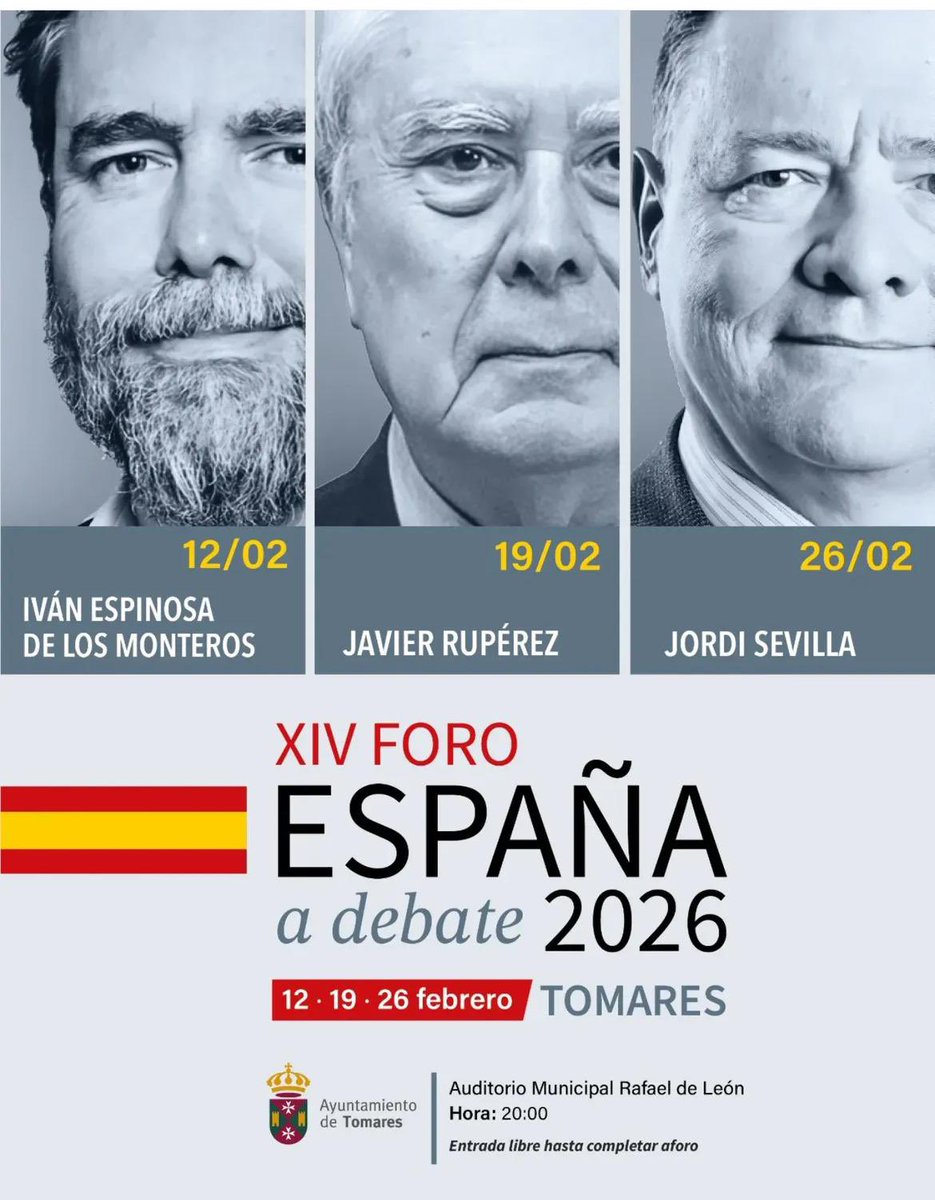 El XIV Foro España a Debate, organizado por el Ayuntamiento de Tomares, no es un foro de debate sino un acto ideológicamente dirigido con dinero y respaldo institucional. El evento es un monólogo conservador camuflado de pluralismo.