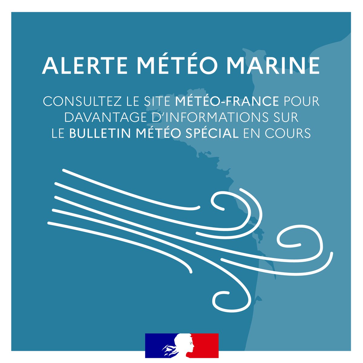 premar_ceclant's tweet photo. AVIS DE GRAND FRAIS A COUP DE VENT. 
➡️De l'Aiguillon à la frontière espagnole 
📅En cours et valable jusqu'au samedi 31 janvier à 20h00 
🌬️VENT : Ouest 7, localement 8 au sud de Mimizan en fin de matinée et début d'après-midi, virant Nord-Ouest l'après-midi. Fortes rafales. 
🌊Mer très forte à grosse par longue houle de Nord-Ouest

📢 En cas d’#UrgenceEnMer 
☎️ 16 via VHF
📱196 depuis un smartphone 
Consultez météo Marine : https://t.co/o22Avq4JA2