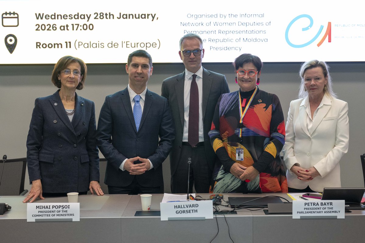 SlovakiaInCoE's tweet photo. 🌍 International Day of Women in Multilateralism @coe ! 
🗣️ The discussion highlighted how gendered impact of disinformation undermines democracy and why coordinated multilateral action is essential.
#WomenInMultilateralism #GenderEquality #Disinformation https://t.co/SSaLPQn2dK