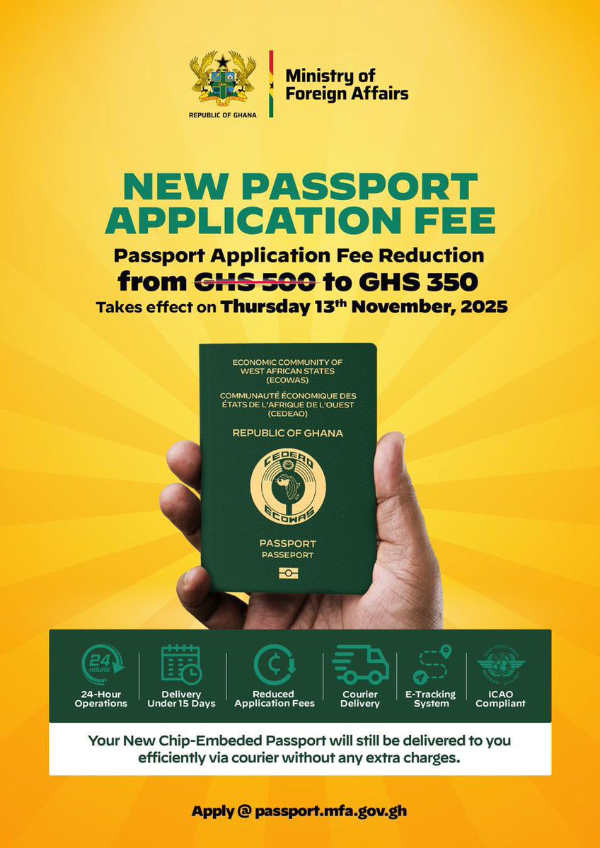 S_OkudzetoAblak's tweet image. We welcome the vibrant discussions across international media platforms about the Ghanaian passport. 

Here’s more to know about Ghana’s Passport: 

1) It’s the most modern ICAO compliant chip-embedded passport;

2) It has over 170 advanced gold-standard security features;

3)…