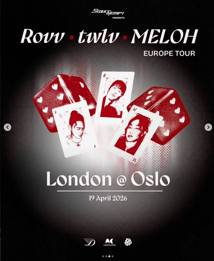 kpopconcertseu's tweet photo. NEW DATES ANNOUNCEMENT
Rovv, twlv and MELOH's Europe tour has been postponed to the following dates:
Paris: April 17 at @communalesaintouen
London: April 19 at @oslohackney
Berlin: April 21 at @badehaus_berlin
Venue change in Paris.
#twlv #meloh #rovv #concert https://t.co/ElEGaI7XTv