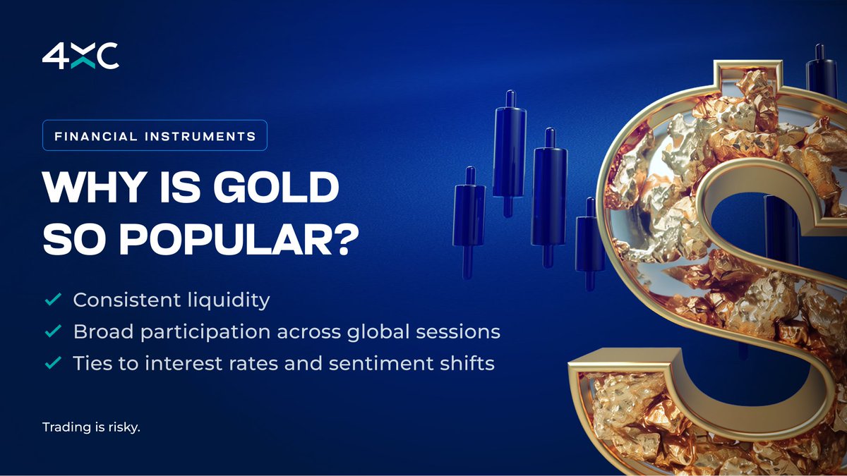 4xcglobal's tweet photo. Gold remains one of the most followed instruments in global markets. Liquidity, global participation, and sensitivity to macro factors make it a key reference for many traders.

#Gold #Trading #Markets #CFD #Commodities #Macro https://t.co/s7IynMAoqf