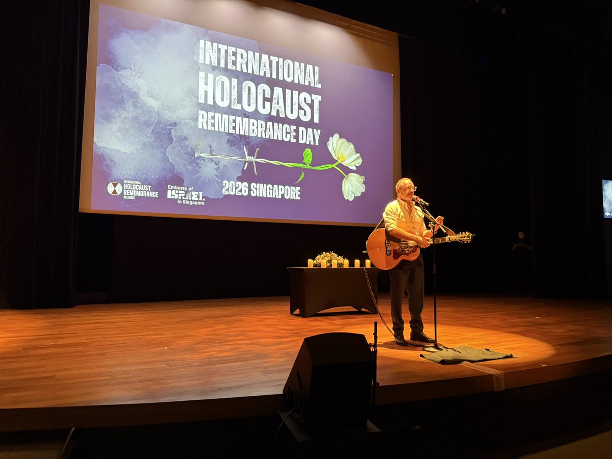 Last night, the Embassy of Israel led the International Holocaust Remembrance Day ceremony in Singapore. 

We were joined by over 180 ambassadors and diplomats, educators, members of the Jewish community and friends of Israel. 

This year’s program showcased an exhibition created
