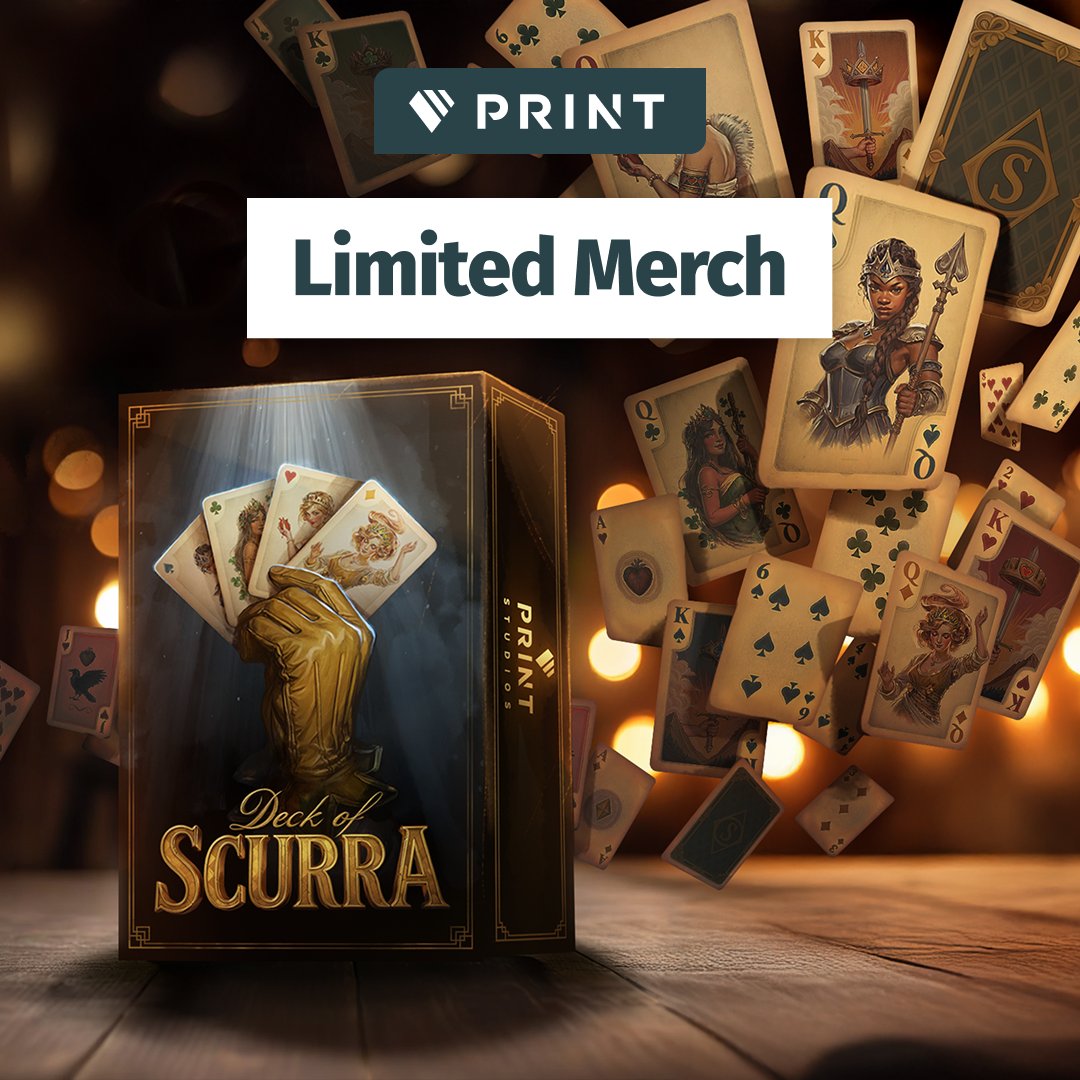 PrintStudiosLtd's tweet photo. You asked. We delivered. 🃏
The Deck of Scurra card deck is here; bringing the table game vibe into real life. Same characters, same energy, now in your hands!
Limited time only. Grab yours before the deck disappears 👉 https://t.co/8DbecwLbsT
#DeckOfSccurra #PrintStudios https://t.co/Aqr2TTkXw7