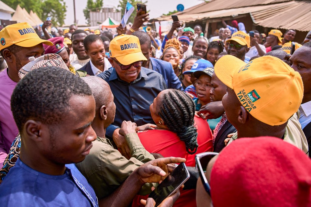ADCVanguard_'s tweet photo. BREAKING: Massive reception in Kwali as Peter Obi takes the ADC coalition campaign straight to the grassroots. The ground is shifting. https://t.co/cyJUGaOA6h