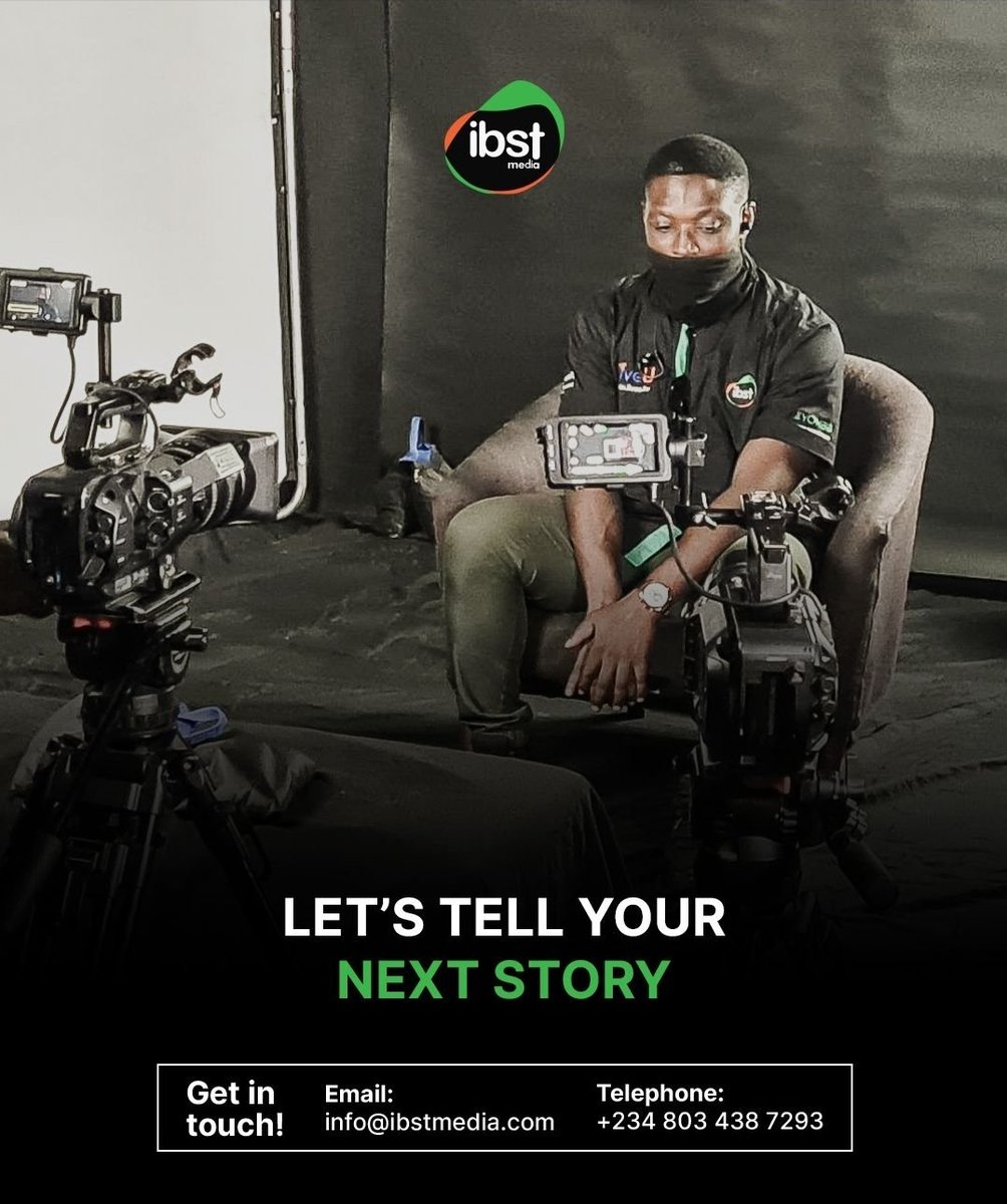 ibstmedia's tweet image. Crafting stories. Powering moments. Shaping the future.
#IBSTMedia #CreativeIndustry #StoryDriven #MediaInnovation