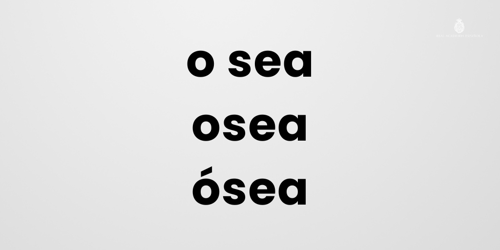 Diferencias entre «o sea», «osea» y «ósea»:

o sea → ‘es decir’ («Vendrá el viernes, o sea, mañana»)

osea → presente de «osear» ‘espantar las aves domésticas y la caza’

ósea → ‘de hueso’, ‘de la naturaleza del hueso’, ‘perteneciente o relativo al hueso’ («La masa ósea»)