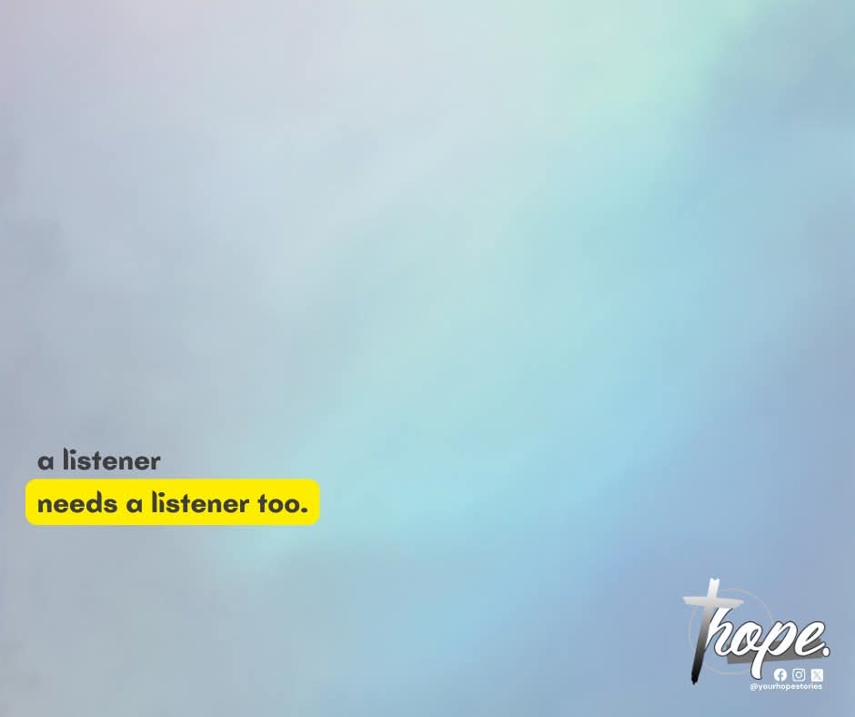 The listener carries everyone else’s weight: stories, fears, confessions, unspoken pauses. They become the safe place. But even safe places need somewhere to rest.